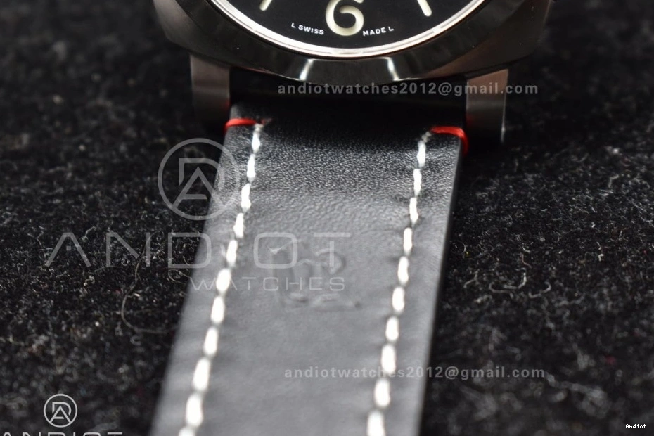 Green PAM732 Dial 999 Brown Edition TTF Strap Dark P  Upgraded Leather 1:1 on Best 0707